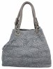 Kožené kabelka shopper bag Vittoria Gotti svetlo šedá 5566-Sjsz